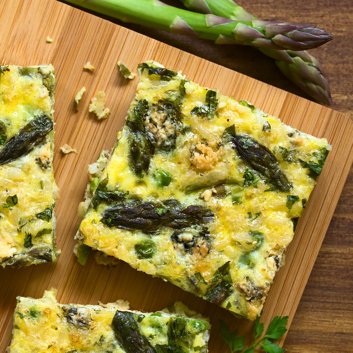 Asparagus, Bacon, and Goat Cheese Frittata