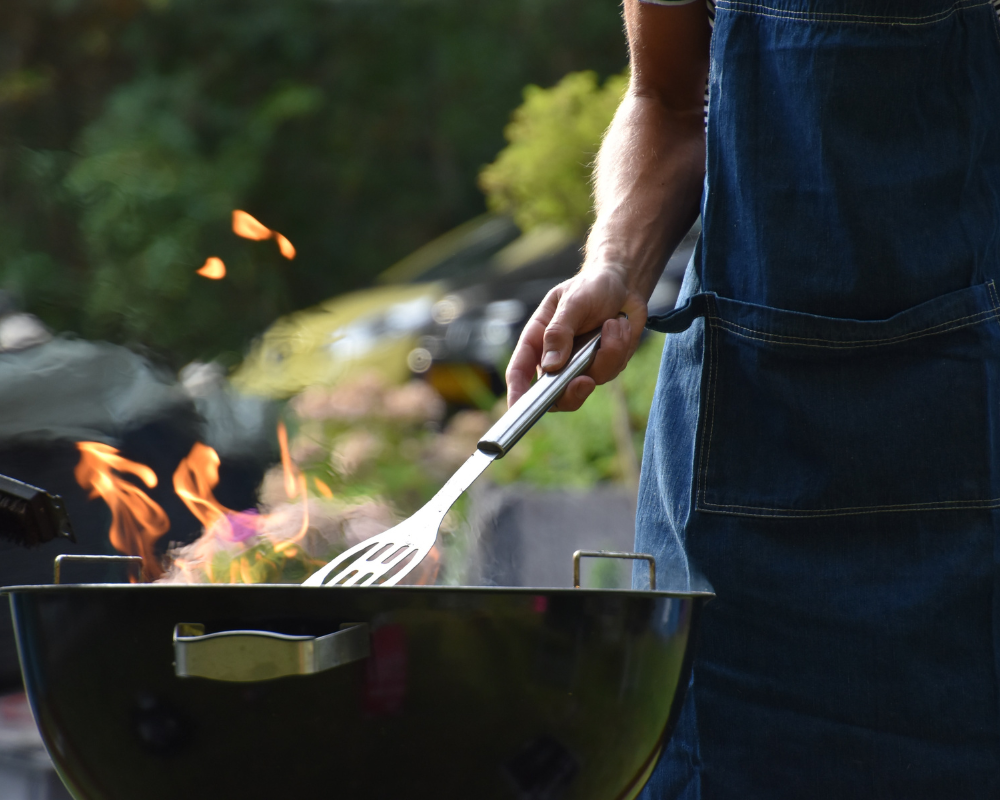 A man grilling on a bbq on Father's Day