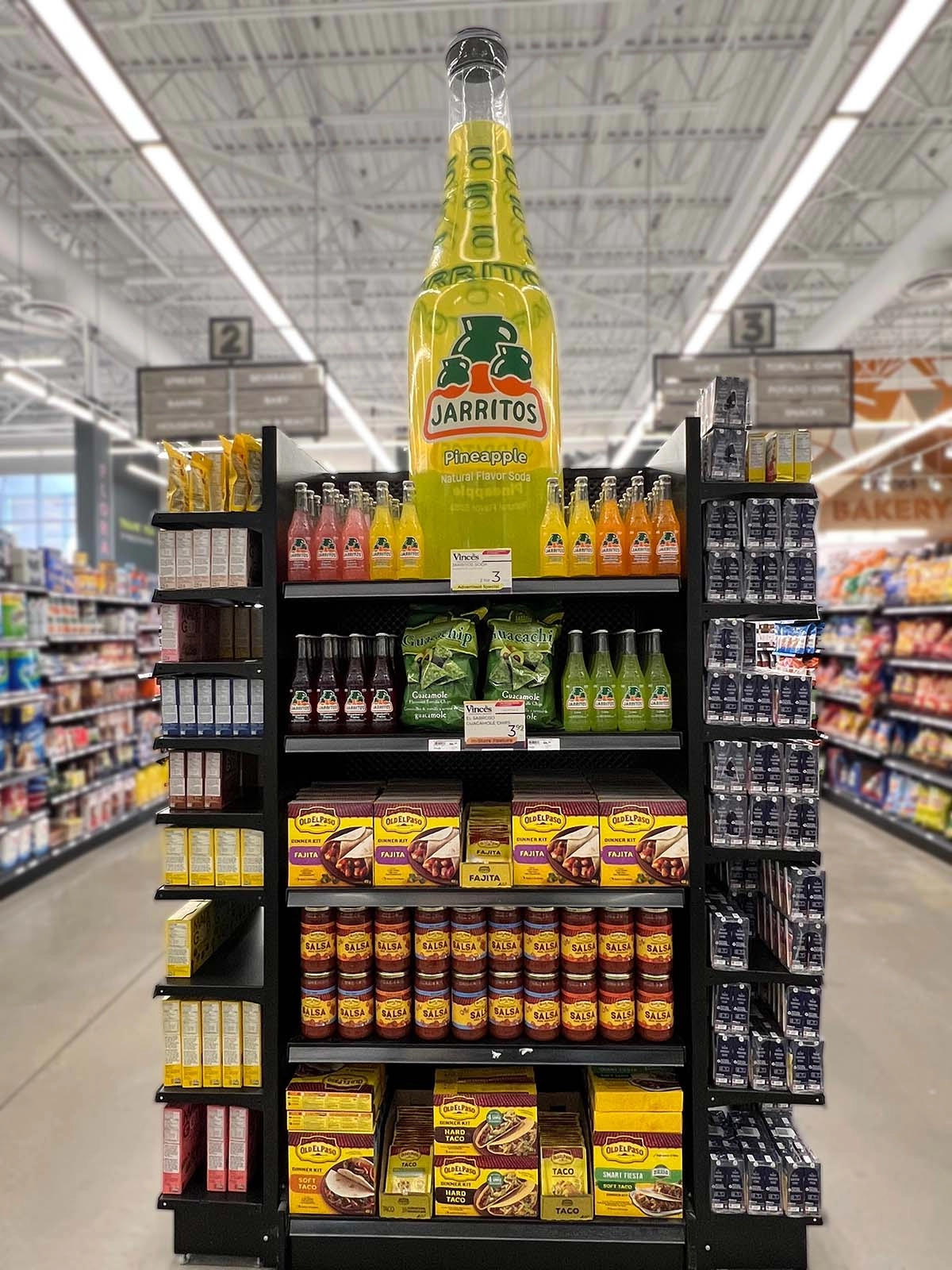 In-store display of various Mexican food products for Cinco de Mayo