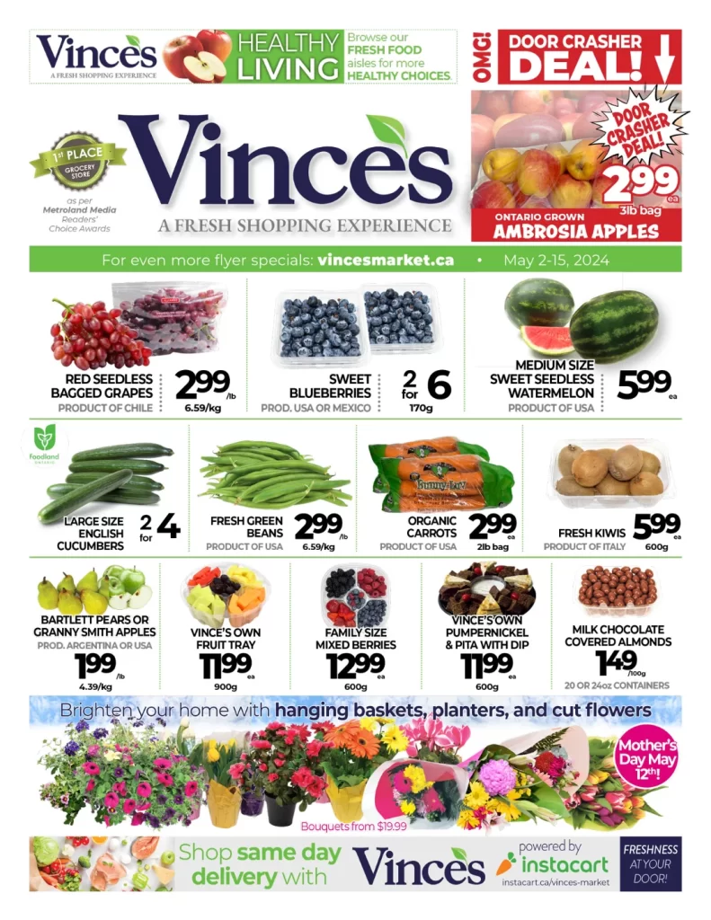 Vince's Market Flyer May 2nd