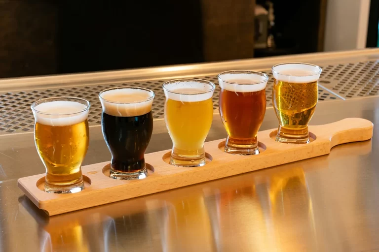 A flight of five different kinds of craft beer. The perfect thing to enjoy on a long weekend like Victoria Day.